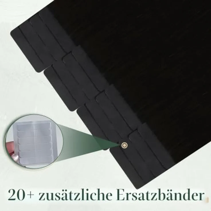 Ugeat Invisible Tape Extensions Echthaar, Dunkelbraun 35 cm, 40g, 20 Stück, Remy-Echthaar, wiederverwendbar – Bild 4