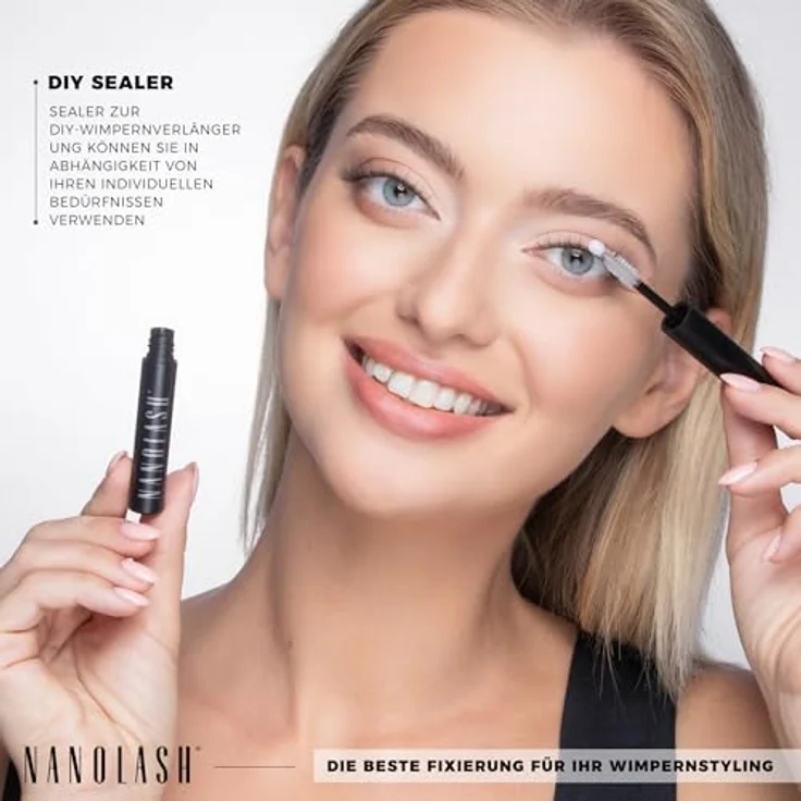 Nanolash DIY Sealer, transparentes Fixiergel zur Wimpernverlängerung, 5 ml für einfache Anwendung mit Büschelwimpern – Bild 2
