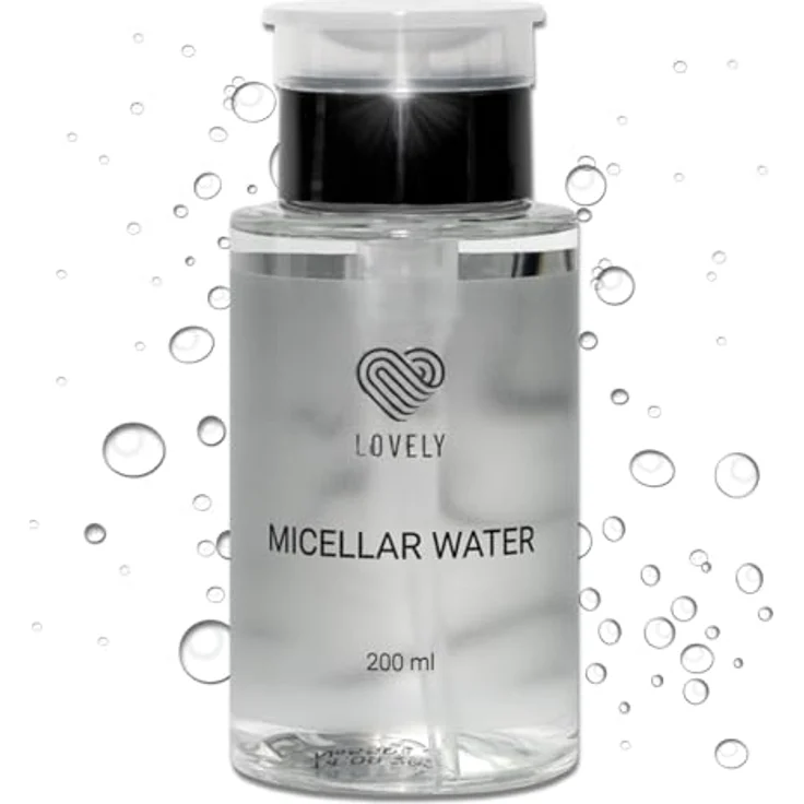 Lovely Mizellenwasser 200 ml, Gesichtsreinigung für Wimpernverlängerung, hypoallergen, mit praktischem Pump-Spender – Bild 1
