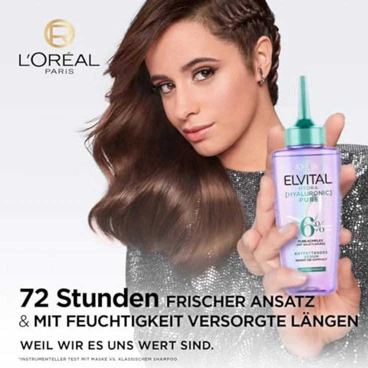 L'Oréal Paris Elvital Hydra Hyaluronic Pure Entfettendes Serum, 102ml, mit Salicyl- und Hyaluronsäure – Bild 2
