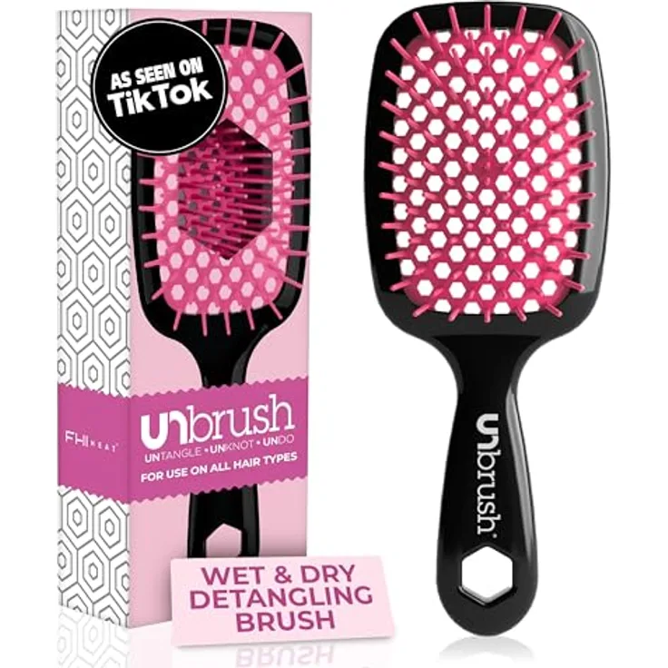 UNbrush Original Collection Detangling Hair Brush, sanfte Entwirrung für nasses und trockenes Haar, Blossom Pink, Unisex
