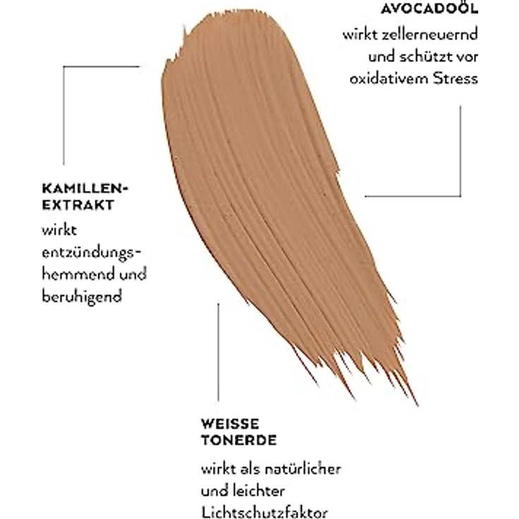 Und Gretel Lieth Foundation 30 ml, leichte Make-up mit hoher Deckkraft, Farbe 4.5 Hazelnut – Bild 2