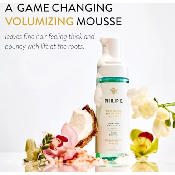 PHILIP B Maui Wowie Volumenmousse, 163 ml, zum Verdicken des Körpers + Retention, mehr Volumen und Erhöhung der Wurzeln, nie steif oder klebrig, mehrfarbig – Bild 2