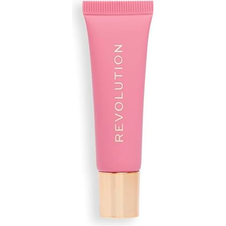Makeup Revolution Saftiger Peptid-Lippenbalsam, Feuchtigkeitsspendender Balsam mit Erdbeerduft, Angereichert mit Vitamin E & Peptiden, Pinkes Erdbeere, 8ml – Bild 2