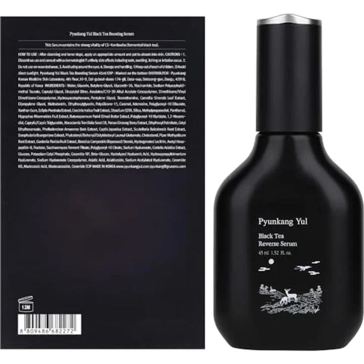 Pyunkang Yul Schwarztee-Boosting-Serum, Anti-Aging mit Kombucha und Ginseng-Extrakt, 45ml – Bild 2