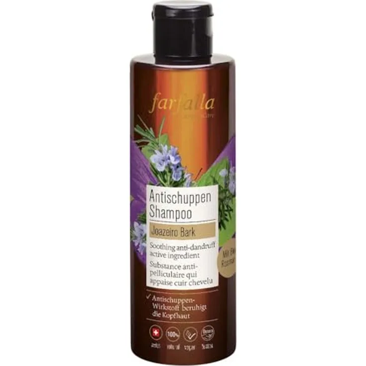Farfalla Joazeiro Bark Antischuppen Shampoo, 200 ml für juckende & trockene Kopfhaut, mild klärend & erfrischend