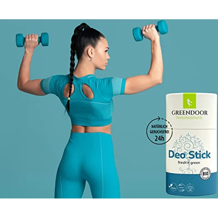 GREENDOOR Deo Stick fresh'n green 50g, festes Deodorant ohne Aluminium, vegan & plastikfrei – Bild 5