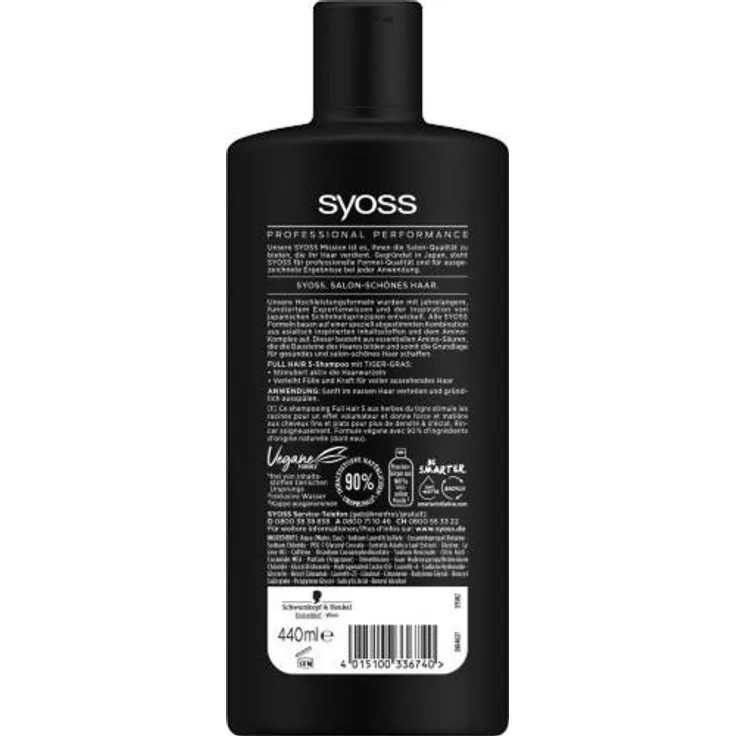 syoss Haarpflege syoss Haarpflege Full Hair Shampoo Haarshampoo 440 ml
