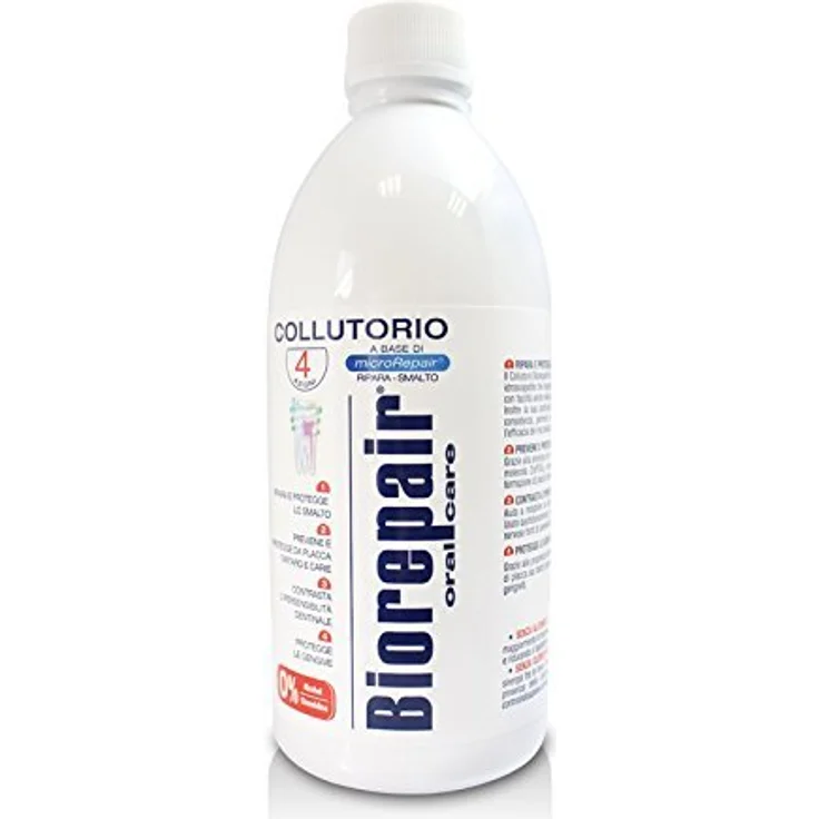 Biorepair Mouthwash 3 in 1, Mundwasser gegen Plaque, 500 ml - erfrischender Atem, Schutz vor Zahnbelag, unisex – Bild 3