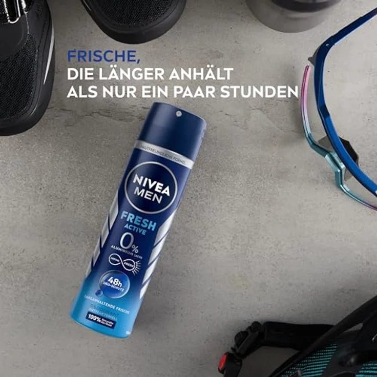 Nivea Men Fresh Active Deo Spray, Deodorant mit INFINIFRESH Formel und Meeresextrakten, 48h Schutz (150 ml) – Bild 3