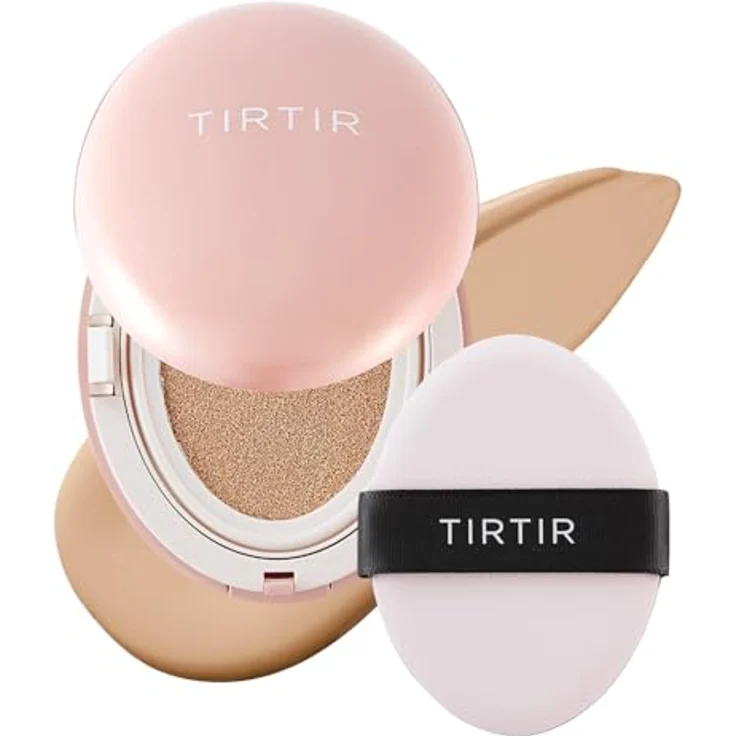 TIRTIR Mask Fit All Cover Cushion, mattierendes Make-up mit Hyaluronsäure, Farbton 24N Latte, 18 g – Bild 1