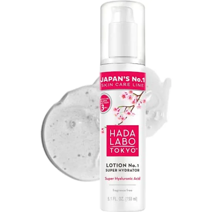 Hada Labo Tokyo White Lotion, Hyaluronsäure Gesichtscreme mit leichter Gel-Textur, intensive Feuchtigkeit, Anti-Aging, 150ml