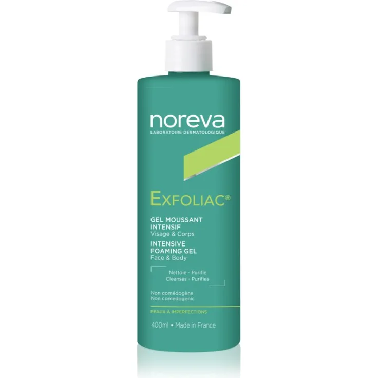 Noreva Exfoliac Intensive Foaming Gel, Reinigungsschaumgel gegen Hautunreinheiten, 400 ml