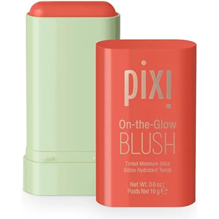 Pixi On-the-Glow Blush, getönter Balsam für Wangen & Lippen, JUICY, 19 g mit Ginseng & Aloe Vera
