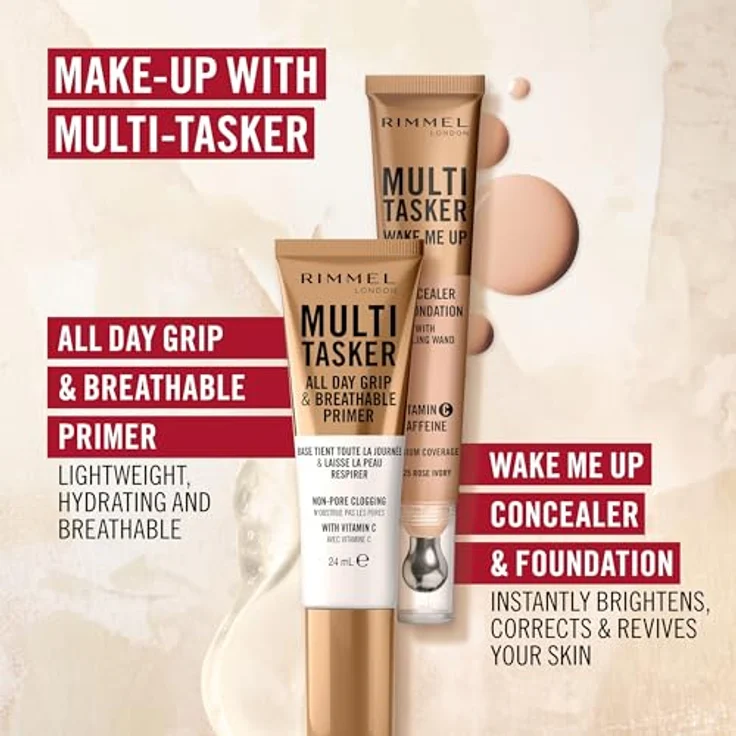 Rimmel London Multi Tasker Primer, 100 ml, fixierend und feuchtigkeitsspendend mit Gurken- und Kamillenextrakten – Bild 8