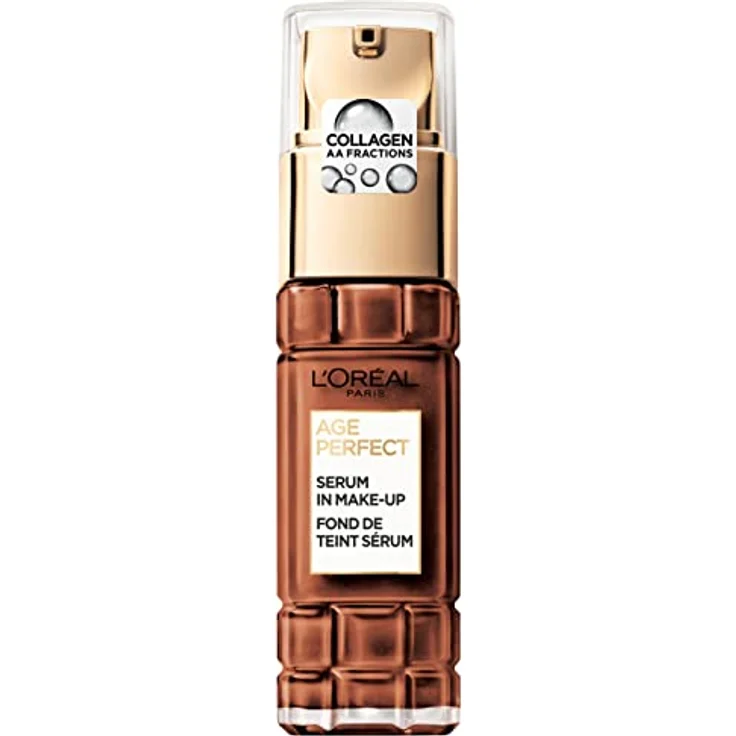 L'Oréal Paris Serum in Make up für reife Haut, Flüssige Foundation mit LSF 24, Für einen strahlenden Teint, Age Perfect, Nr. 510 Mahogany, 30ml – Bild 1