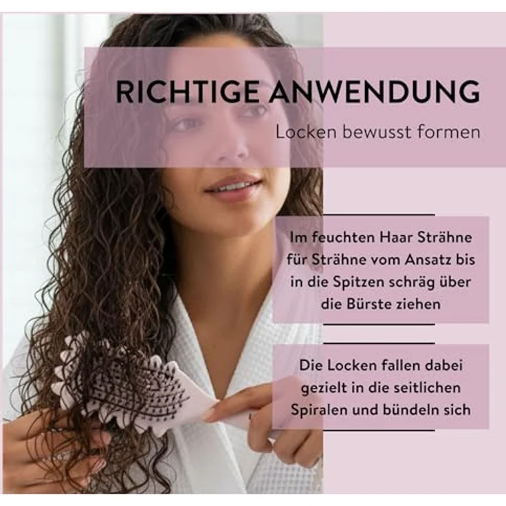 PARSA Beauty LOV.U Lockenbürste, Haarbürste mit Herz-Design zur Definition & Entwirrung für lockiges Haar – Bild 4