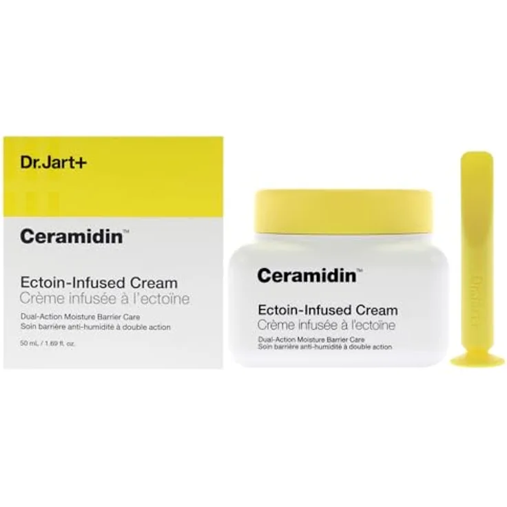 Dr. Jart+ Ceramidin Ectoin Infused Cream 50ml, Bodylotion mit federleichtem Schutzschild & Trio aus Ölen & Butter