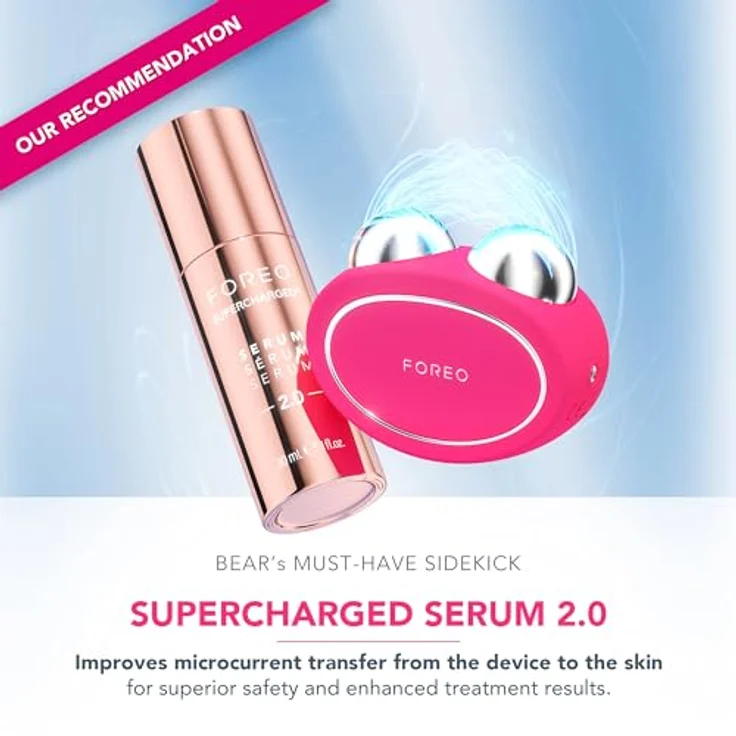FOREO BEAR 2 Gesichtsmassagegerät mit Mikrostrom, Anti-Aging, Lifting & Toning, fuchsia – Bild 4