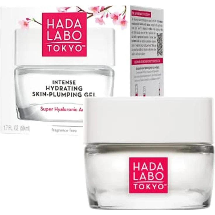 Hada Labo Tokyo White Skin Plumping Gel Gesichtscreme, Intensive Feuchtigkeit mit Hyaluronsäure für strahlende Haut, 50ml – Bild 1