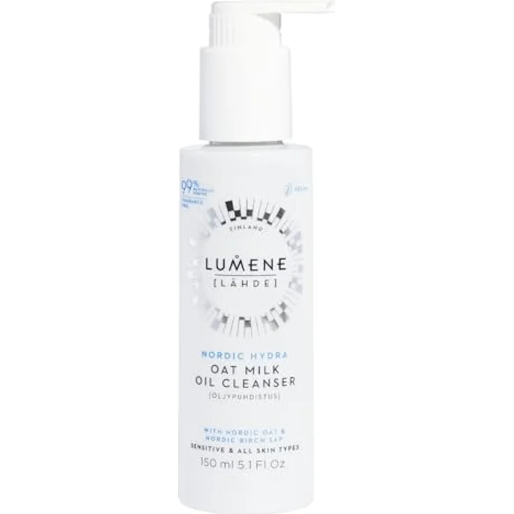 LUMENE Nordic Hydra [LAHDE] Oat Milk Oil Cleanser, Duftstofffrei & Vegan 150ml, Pflegend mit nordischer Bio-Hafermilch – Bild 1
