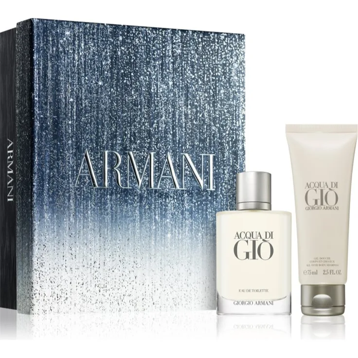 Armani Acqua di Giò Pour Homme Set, Herren-Duftset mit Eau de Toilette 50 ml und parfümiertem Duschgel 75 ml