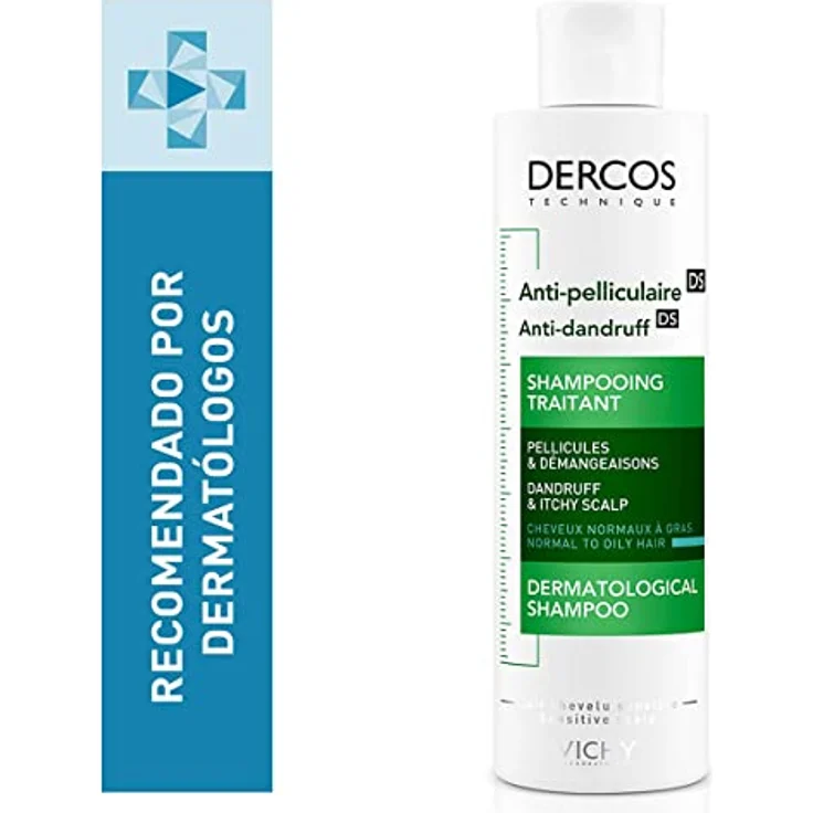 VICHY Dercos Psolution Anti Schuppen Shampoo 200 ml für fettige, juckende Kopfhaut & fettiges Haar - Tiefenreinigungsshampoo für Damen & Herren – Bild 2