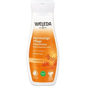 Bild für WELEDA Bio Bodylotion Sanddorn Reichhaltige Pflege – Vitalisierende Naturkosmetik Körperlotion spendet bis zu 48h intensive Feuchtigkeit. Körpercreme zur schnellen Pflege von trockener Haut (1x 200ml)