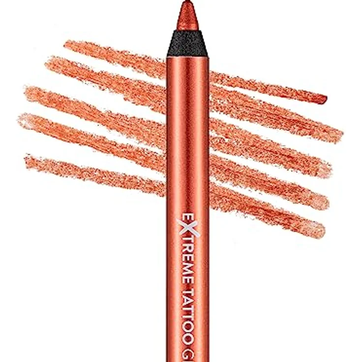 Flormar Extreme Tattoo Gel Pencil 008 Orange Pop, hochpigmentierter Gel-Kajal mit mattem Finish, wasserfest & wischfest, langanhaltend, 1,2 g – Bild 2