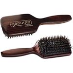 Genuine Haircare CARE BRUSH - Pflegende Haarbürste mit 100% Wildschweinborsten, antistatisch, Handmade in Germany