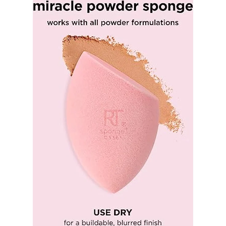 Real Techniques MIRACLE POWDER Puderschwamm, Dekorative Kosmetik Make-up Accessoires – Bild 6