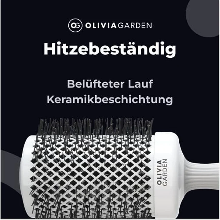 Olivia Garden - Expert Blowout Shine Haarbürste, Weiß und Grau, 65 – Bild 5