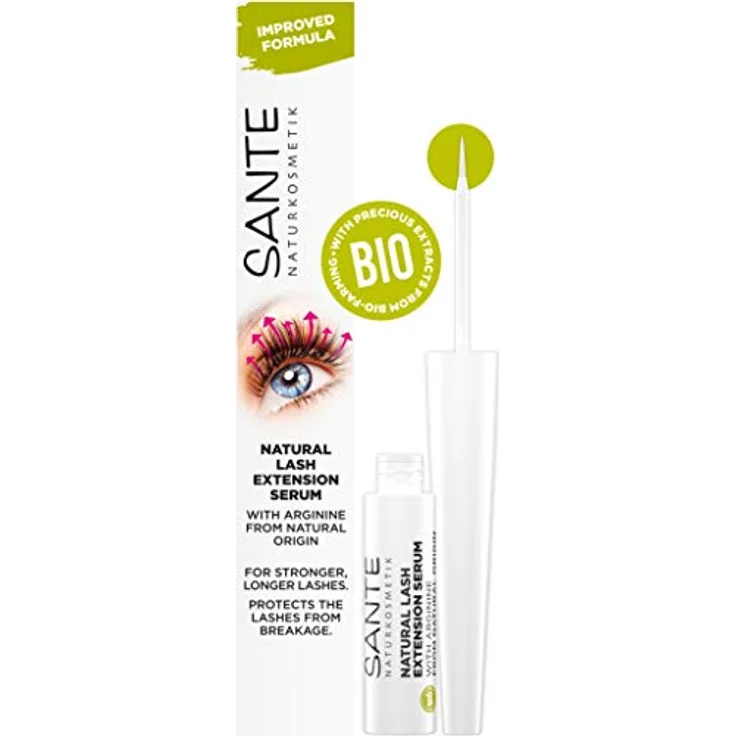 Natürliches Bio Wimpernserum von SANTE Naturkosmetik, Natural Lash Extension Serum, Wimpernbooster für Verlängerung & mehr Wachstum, ohne Hormone, Vegan, 3, 5ml – Bild 1