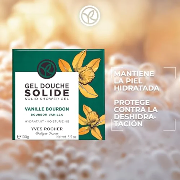 Yves Rocher Feste Duschgel Vanille Bourbon – 92% Natürlich, Vegan, Plastikfrei – 100g, Sanfte Reinigung mit süßem Mandelöl – Bild 2