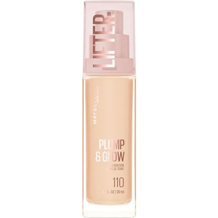 MAYBELLINE NEW YORK Lifter Plump & Glow, aufhellendes Make-up für einen natürlichen Look, Farbton 110, 30 ml