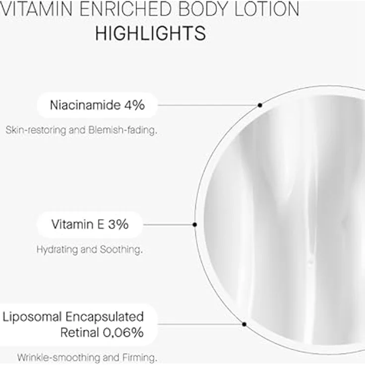 Transparent Lab Vitamin Enriched Bodylotion, Anti-Aging Körperlotion mit Vitaminen A, B3, B5 und E, 200 ml – Bild 6