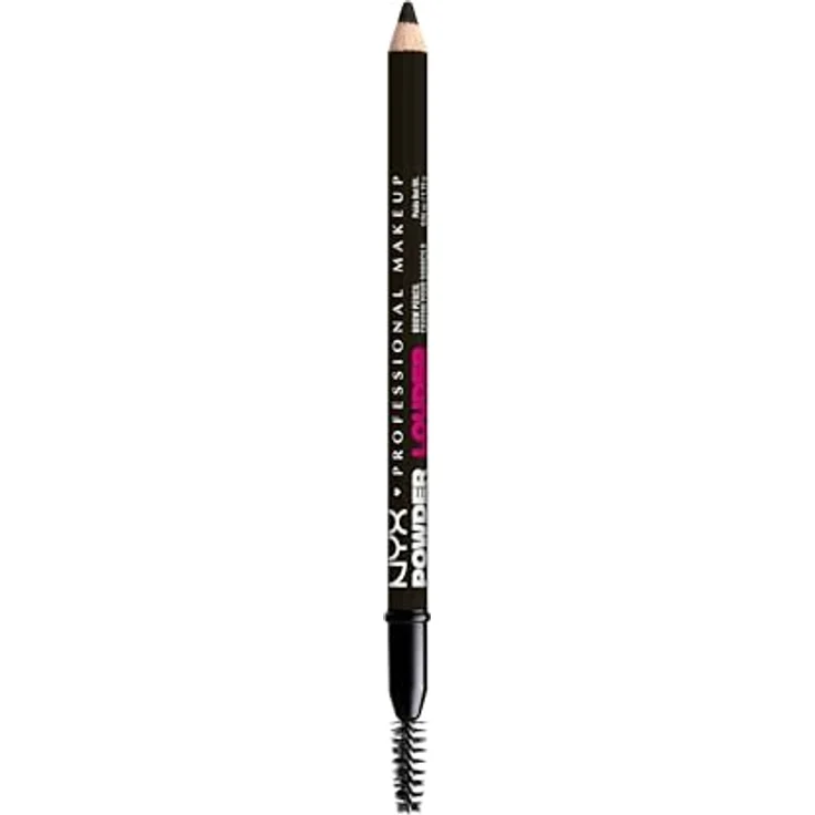 NYX Professional Makeup Powder Louder Augenbrauenstift, vegane Mikrofaser-Formel, 1,2 g, Farbe 09 Black – Bild 12