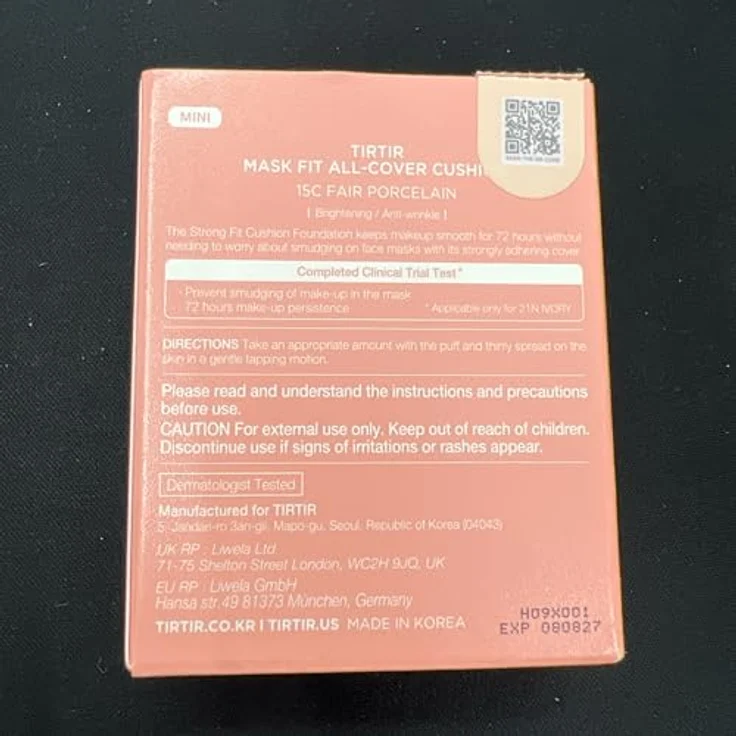 TIRTIR Mask Fit Aura Cushion Mini, mattierendes Make-up im Schwämmchen, Farbton 15C Fair Porcelain, 4.5 g, mit hervorragender Abdeckung und feuchtigkeitsspendender Hyaluronsäure – Bild 8