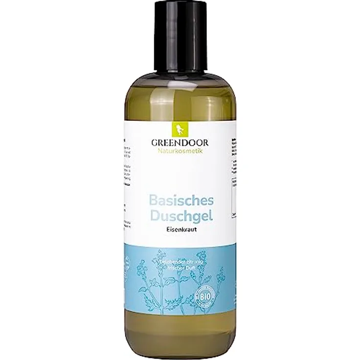 GREENDOOR Basisches Bio Duschgel Eisenkraut 500ml, biologisch abbaubar, Naturkosmetik ohne Sulfate Silikone Konservierungsmittel, natürlich ohne Tierversuche
