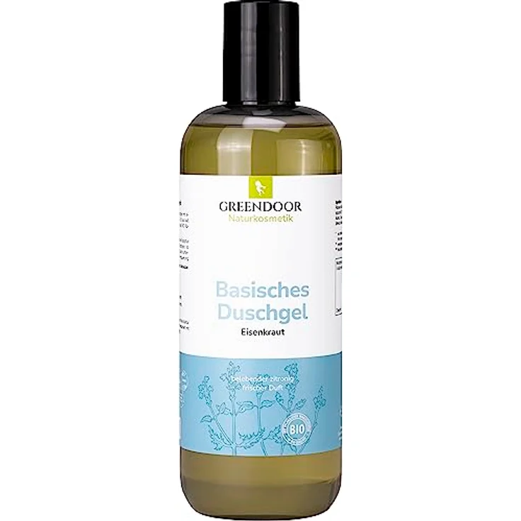 GREENDOOR Basisches Bio Duschgel Eisenkraut 500ml, biologisch abbaubar, Naturkosmetik ohne Sulfate Silikone Konservierungsmittel, natürlich ohne Tierversuche – Bild 1