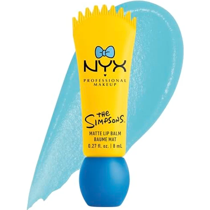 NYX Professional Makeup The Simpsons Smushy Lippenbalsam, Matt-Effekt in Peekaboo Blue, 8 ml – Bild 1
