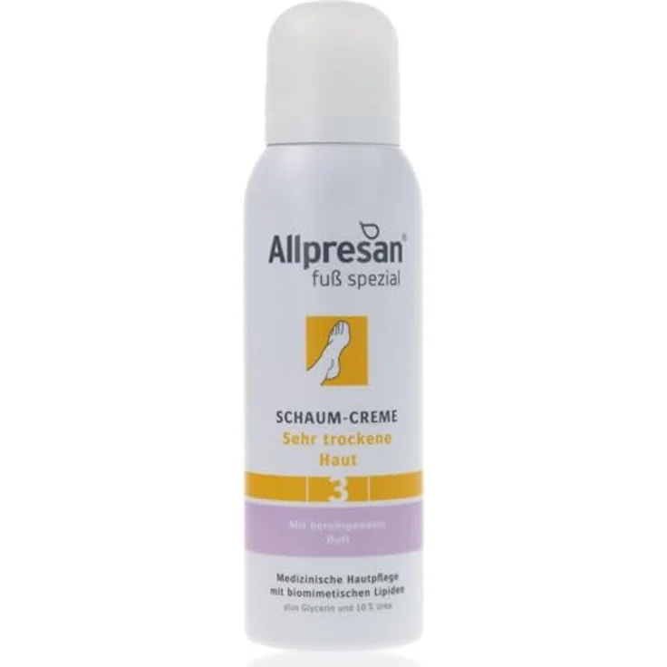 Allpresan Fuß spezial Nr.3 Schaum-Creme mit beruhigendem Duft - Fußcreme für sehr trockene Haut - 125 ml – Bild 1