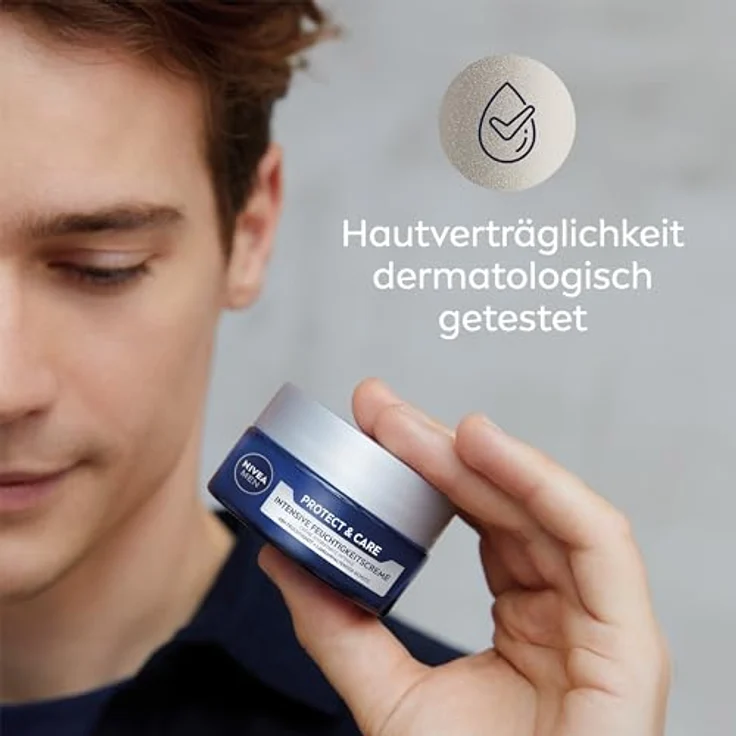 NIVEA MEN Protect & Care Intensive Feuchtigkeitscreme, 48h feuchtigkeitsspendende Gesichtspflege mit Aloe Vera und Pro Vitamin B5, 50 ml – Bild 5