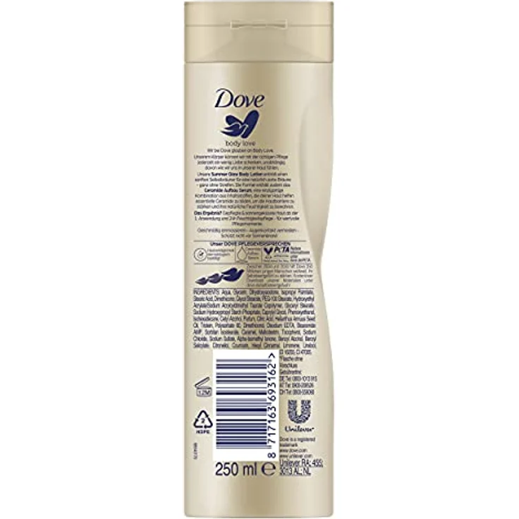 Dove PFLEGE PLUS Summer Glow Body Lotion, 250 ml  – Bild 3