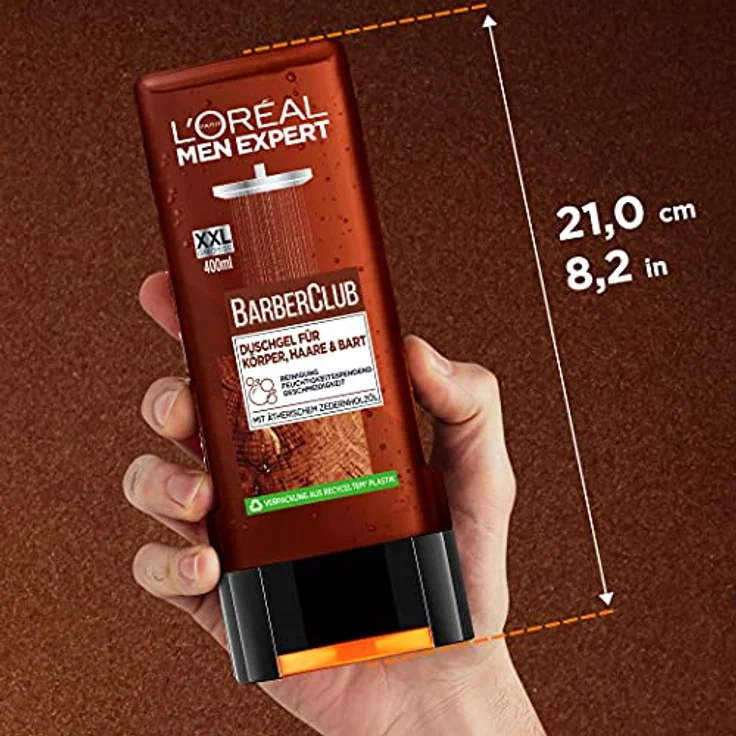 L'Oréal Men Expert Barber Club XXL Duschgel für Männer, für Körper, Haare & Bart, 400 ml – Bild 5