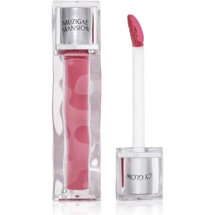 MUZIGAE MANSION Icy Glow leuchtender Lippenglanz, Farbton 02 Bloom, 5 ml - Hochglänzender Lipgloss für glatte und reflektierende Lippen
