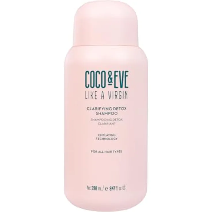 Coco & Eve Klärendes Detox-Shampoo, entfernt hartes Wasser und Ablagerungen, entgiftet die Kopfhaut mit Hibiskusessig, farbsicher und hautschonend (280 ml)