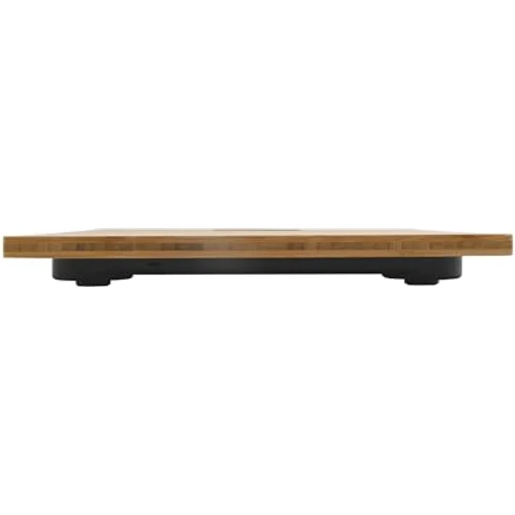 MSV Digitale Personenwaage, Körperwaage aus Sicherheitsglas mit Slim Design und großer Trittfläche, "Bambus", 180 kg Tragkraft, LCD-Anzeige – Bild 3