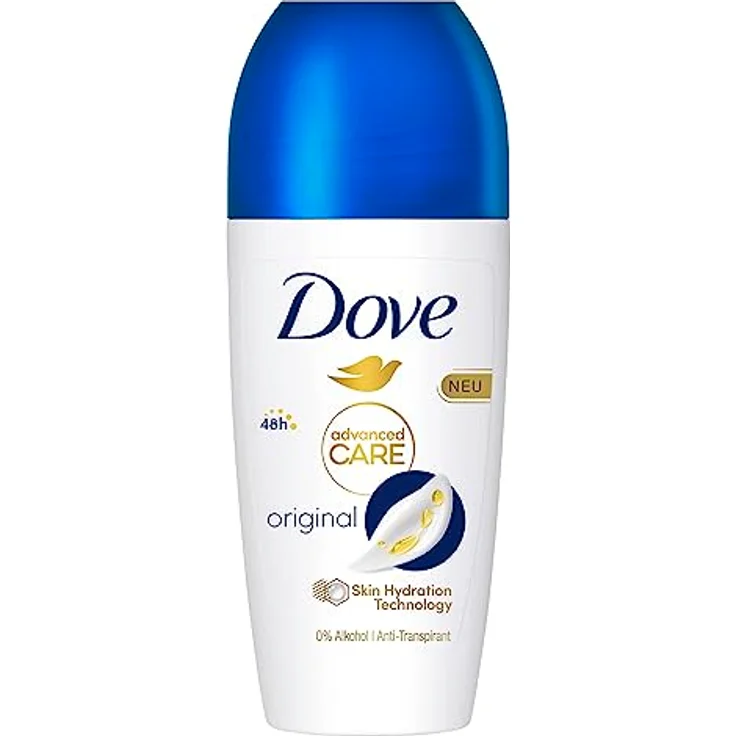 Dove Advanced Care Anti-Transpirant Deo Roll-On Original 0% Alkohol Deodorant schützt 48h vor Körpergeruch und Achselnässe 6x 50 ml – Bild 2