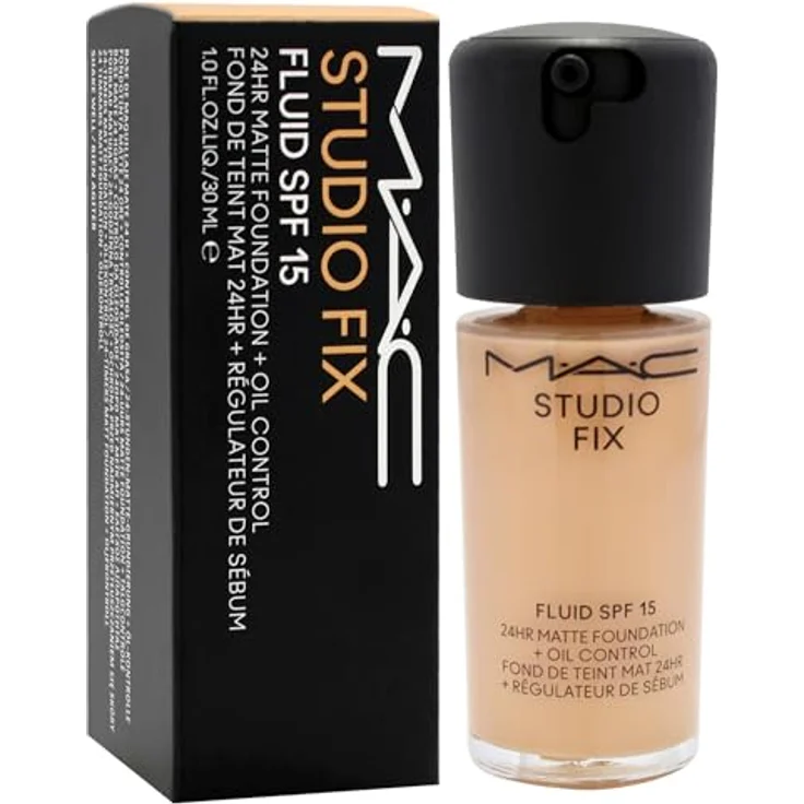 MAC Cosmetics Studio Fix Fluid SPF 15 24HR Matte Foundation + Oil Control, Farbton NC35, 30 ml – Bild 3